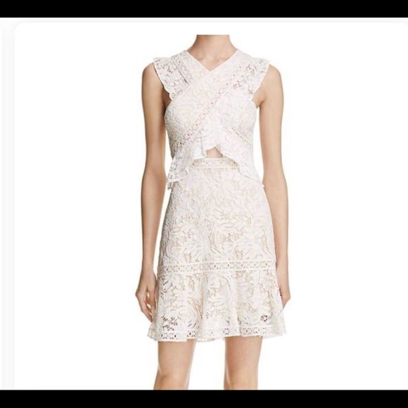 BCBGMaxAzria Dresses & Skirts - BCBG Lace Criss-Cross Front Cocktail Dress